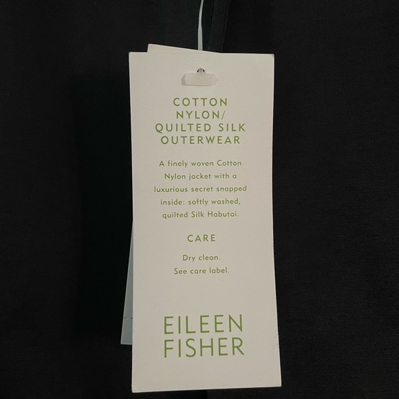 Eileen Fisher Stand Collar 3 in 1 Removable Liner Jacket NWT Medium $338 - Picture 4 of 6